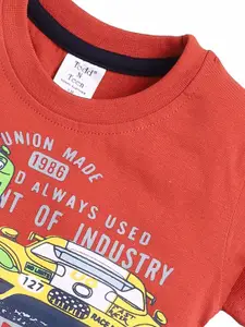 Todd N Teen Boys Pack of 3 Graphic Printed Round Neck Pure Cotton T-shirt with Shorts