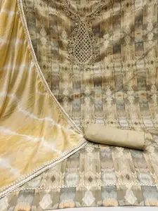 KIMISHA Printed Beads and Stones Unstitched Dress Material