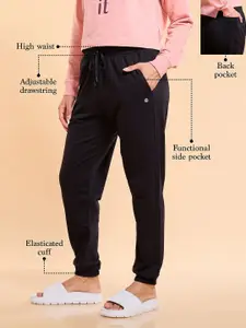 Enamor French Terry Relaxed Fit High Waist Jogger-E406