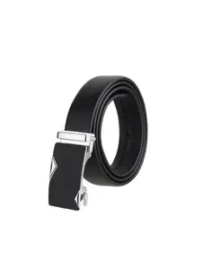WINSOME DEAL Men Textured Slider Buckle Closure Formal Belt