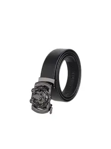 WINSOME DEAL Men Textured Slider Buckle Closure Casual Belt