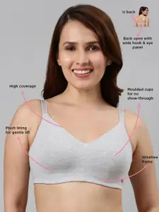 Enamor Non Padded Wirefree High Coverage Sectioned Lift & Support Nursing Bra Mt02