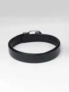 WINSOME DEAL Men Textured Slider Buckle Closure Formal Belt