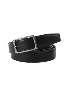WINSOME DEAL Men Tang Closure Textured Formal Belt