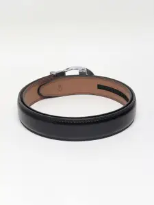 WINSOME DEAL Men Solid Slider Buckle Closure Formal Belt