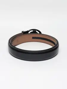 WINSOME DEAL Men Solid Slider Buckle Closure Formal Belt