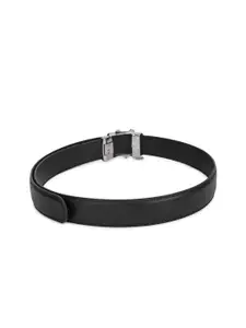 WINSOME DEAL Men Slider Buckle Closure Textured Casual Belt