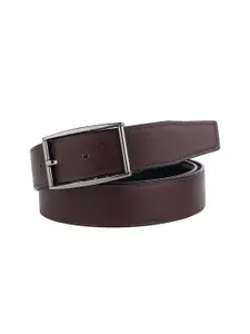 WINSOME DEAL Men Tang Closure Textured Formal Belt