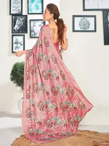 KALINI Printed Floral Art Silk Saree