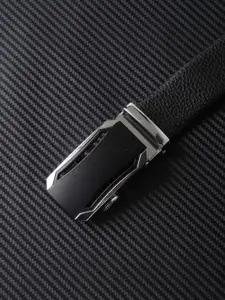 WINSOME DEAL Men Slider Buckle Closure Textured Casual Belt