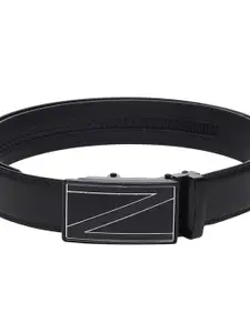WINSOME DEAL Men Textured Slider Buckle Closure Formal Belt