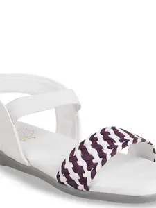 Shoetopia Girls Open Toe Flats with Bows