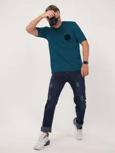 AUSK Front & Back Printed Half Sleeve Round Neck Tshirt