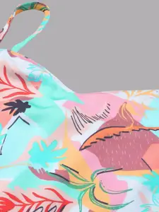 BAESD Printed Crop Top With Trousers & Coat Co-Ords