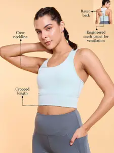 Enamor Medium Impact Dry Fit Longline Basic Workout Sports Bra-A202