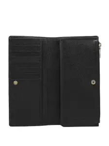 Da Milano Women Typography Printed Leather Two Fold Wallet