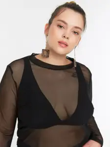 Trendyol Women Solid Round Neck Top