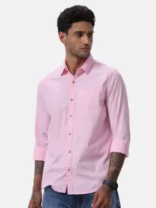 WROGN Men Custom Spread Collar Solid Cotton Casual Shirt