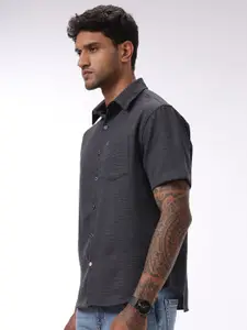 WROGN Men Custom Spread Collar Solid Casual Shirt