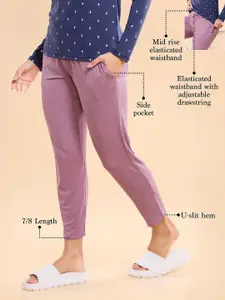 Enamor Essentials Mid Rise Relaxed fit Ankle-Length Lounge Pants - E048