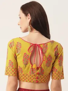 Studio Shringaar Jaipuri Block Print Pure Cotton Saree Blouse