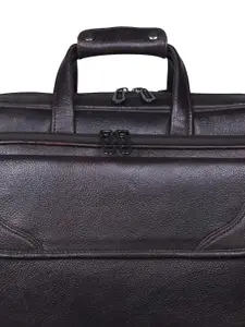 Calvadoss Men Up To 17 Inch Textured Leather Laptop Bag
