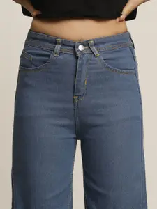 BAESD Women Comfort Straight Fit High-Rise Jeans