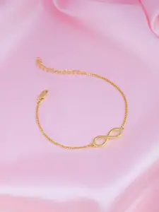 Zavya Women Sterling Silver Gold-Plated Link Bracelet