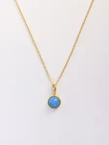 TOTAPARI Gold-Plated Vishuddhi Chakra Pendant With Chains