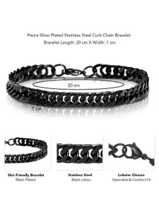 Peora Men Stainless Steel Link Bracelet