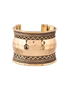 Silvermerc Designs Women Brass Gold-Plated Cuff Bracelet