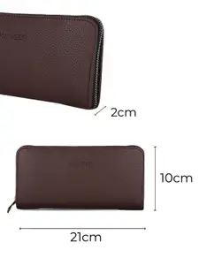 MINI WESST Women PU Zip Around Wallet