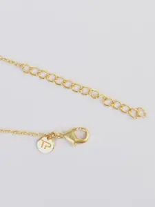 TOTAPARI Moonstone Gold-Plated Circular Pendant With Chain