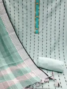 Maroosh Geometric Woven Design Gotta Patti Cotton Unstitched Dress Material