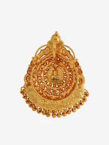 Kushal's Fashion Jewellery Embellished Bridal 92.5 Silver Gold-Plated Spherical Pendants