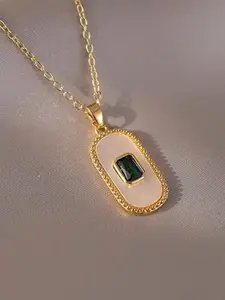 Just Lil Things Stone Studded Pendant With Chain