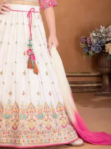 Lagorii Girls Ready to Wear Sequins Embroidered Lehenga With Dupatta