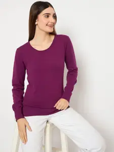 Madame Women Cotton Long Sleeves Pullover