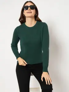 Madame Women Round Neck Pullover Sweater
