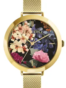 Ted Baker TB FASHION Women Brass Dial & Stainless Steel Straps Analogue Watch BKPAMF102