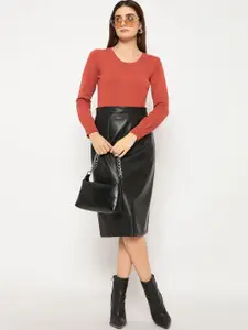 Madame Women Round Neck Long Sleeves Pullover Sweaters