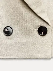 LULU & SKY Cropped Lapel Collar Double Breasted Blazer