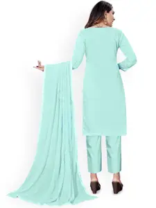 Maroosh Striped Embellished Sequinned Cotton Unstitched Dress Material