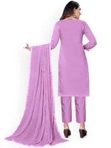 Maroosh Striped Embellished Sequinned Cotton Unstitched Dress Material