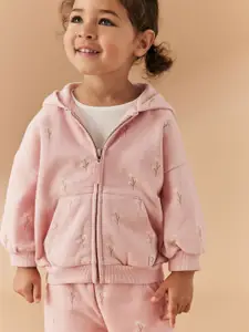 NEXT Girls Floral Printed Hooded Sweatshirt