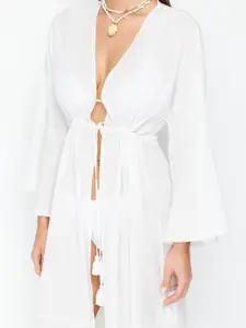 Trendyol V-Neck Maxi Wrap Nightdress