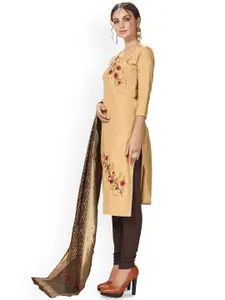Maroosh Floral Embroidered Unstitched Dress Material