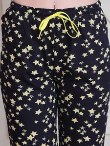 Boston Club Women Printed Pure Cotton Straight Lounge Pants