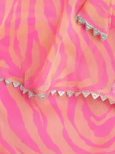 taffykids Girls Printed One Shoulder Top with Skirt