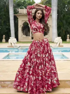 LOOKNBOOK ART Printed Ready to Wear Lehenga &